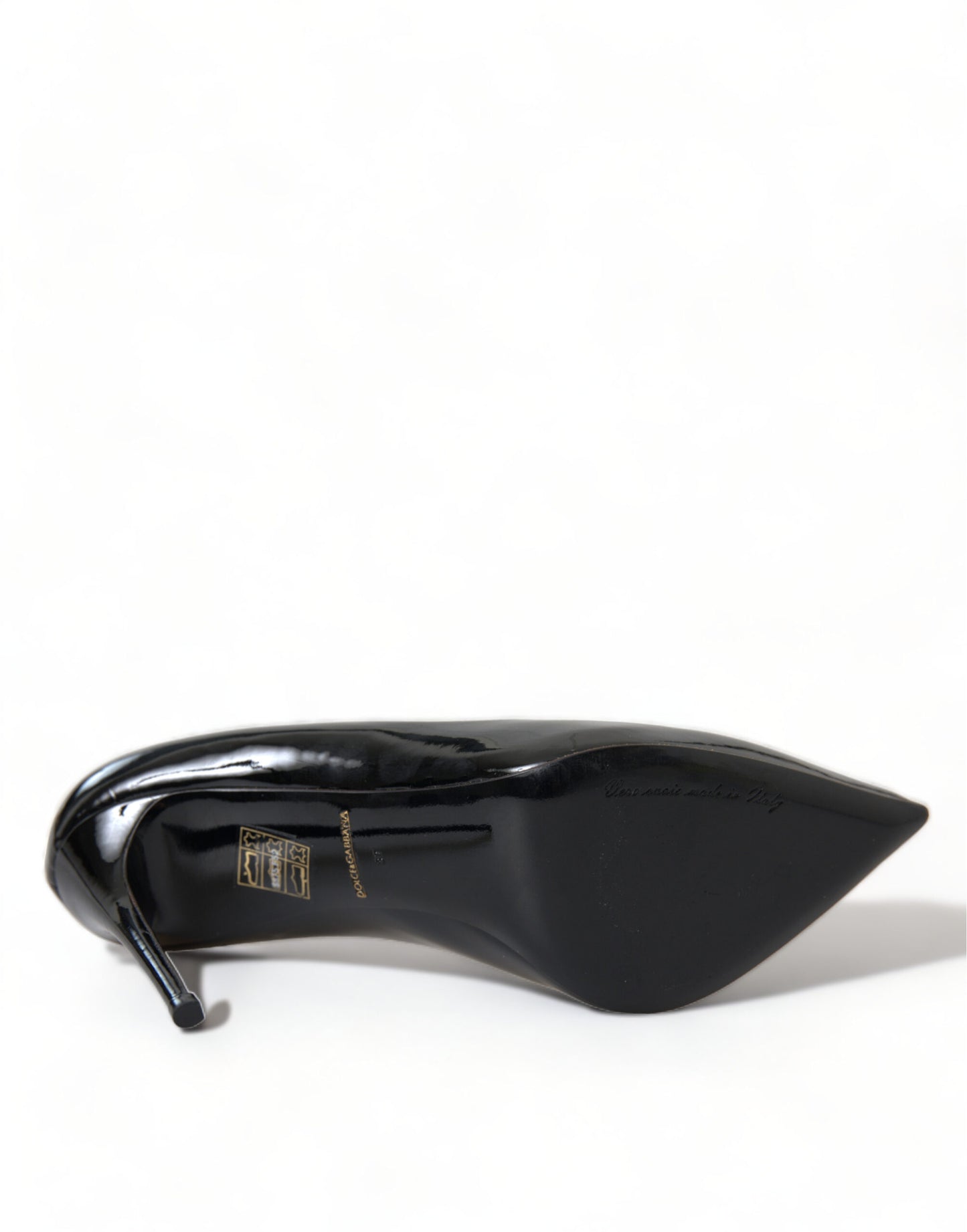 Dolce &amp; Gabbana Schwarze Pumps aus Lackleder mit Absatz