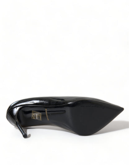 Dolce &amp; Gabbana Schwarze Pumps aus Lackleder mit Absatz