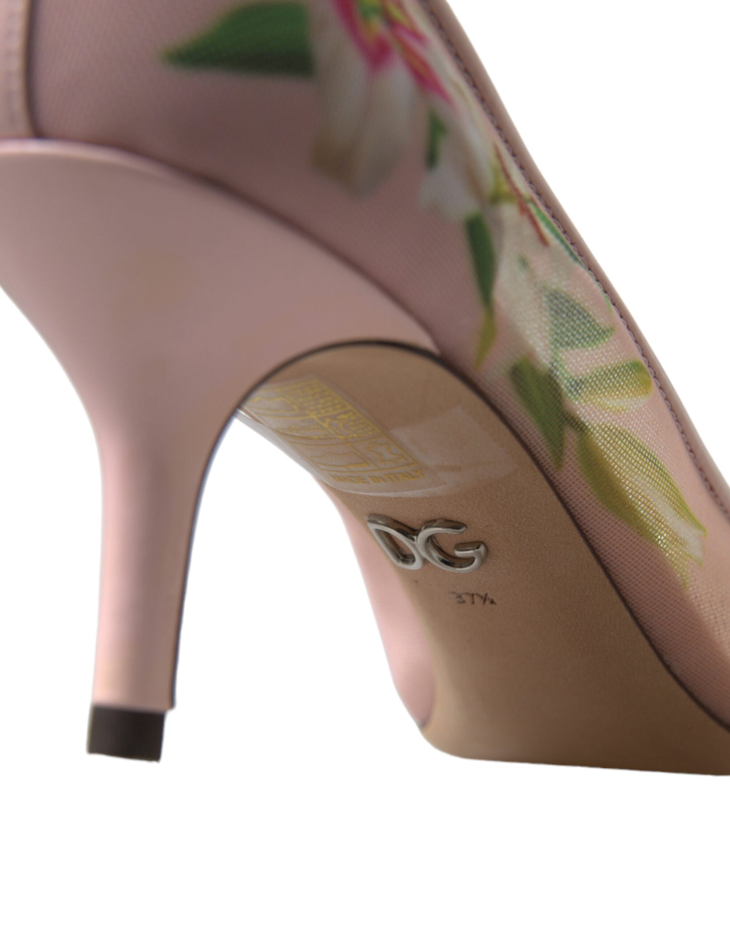 Dolce &amp; Gabbana Rosa Blumen Kristall Heels Pumps Schuhe