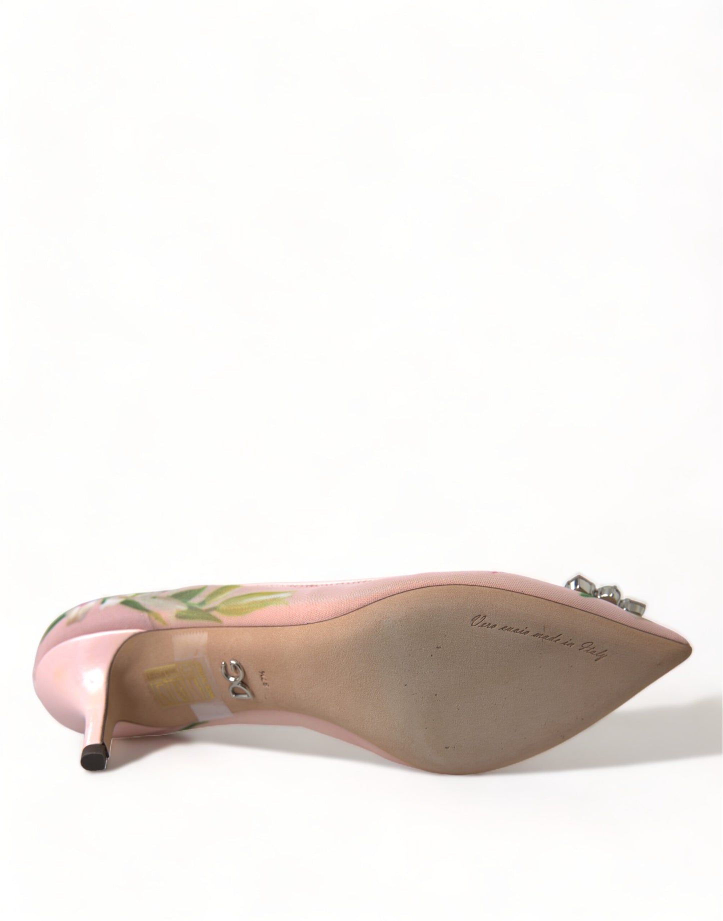 Dolce &amp; Gabbana Rosa Blumen Kristall Heels Pumps Schuhe