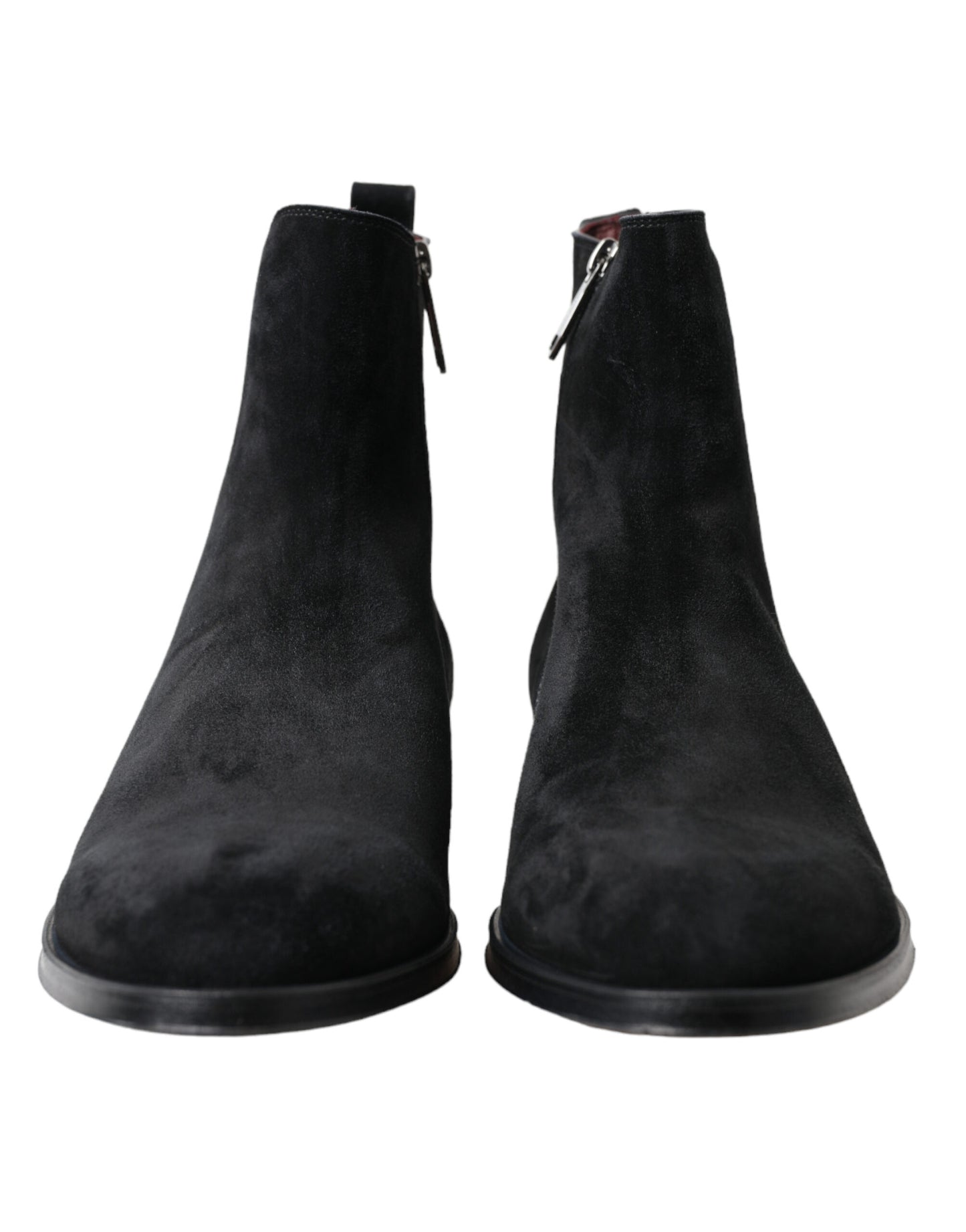 Dolce &amp; Gabbana Herren Stiefeletten aus schwarzem Wildleder mit mittlerer Wade