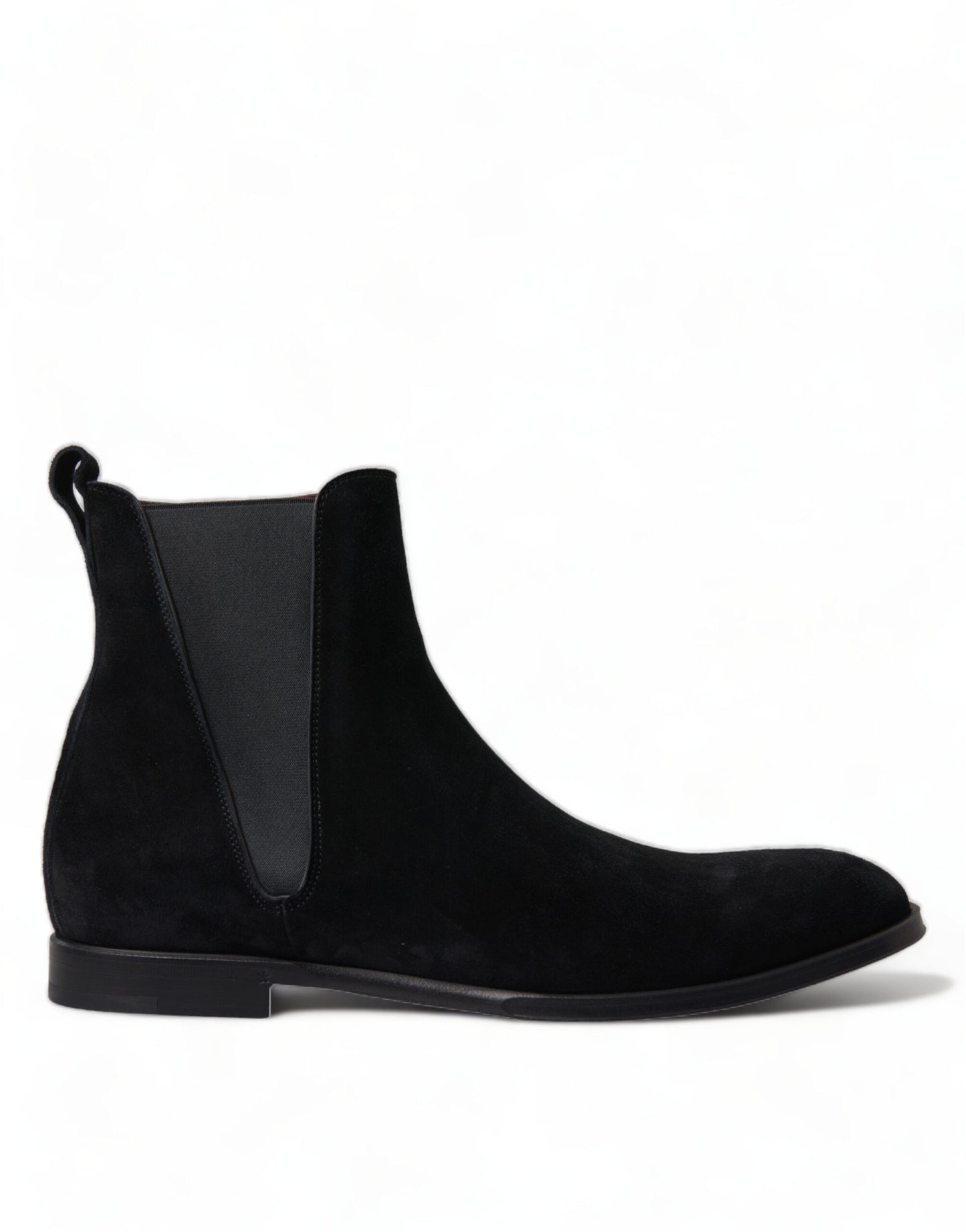 Dolce &amp; Gabbana Herren Stiefeletten aus schwarzem Wildleder mit mittlerer Wade