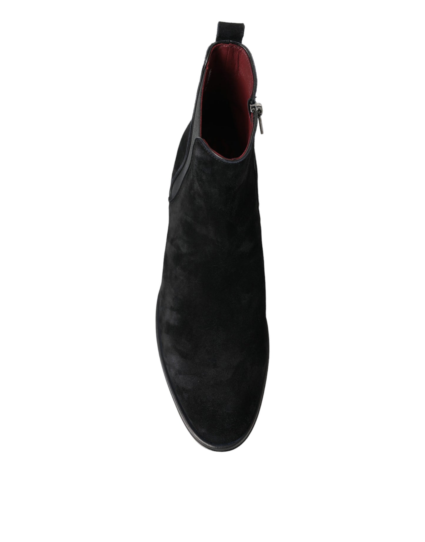 Dolce &amp; Gabbana Herren Stiefeletten aus schwarzem Wildleder mit mittlerer Wade