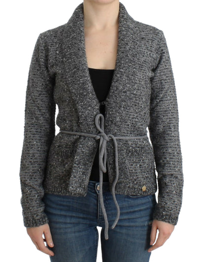 Cavalli Graue Strickjacke aus Wolle