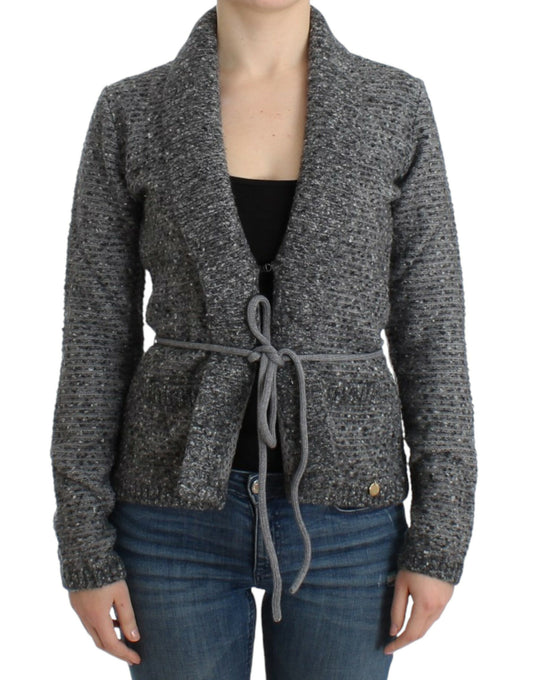 Cavalli Graue Strickjacke aus Wolle