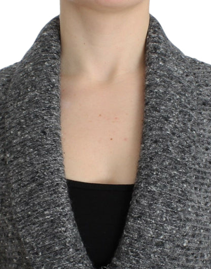 Cavalli Graue Strickjacke aus Wolle
