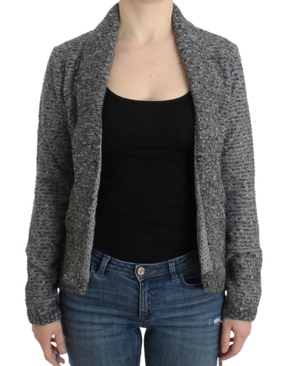 Cavalli Graue Strickjacke aus Wolle