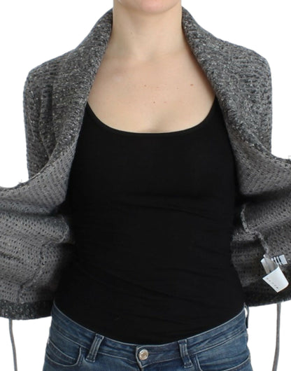 Cavalli Graue Strickjacke aus Wolle