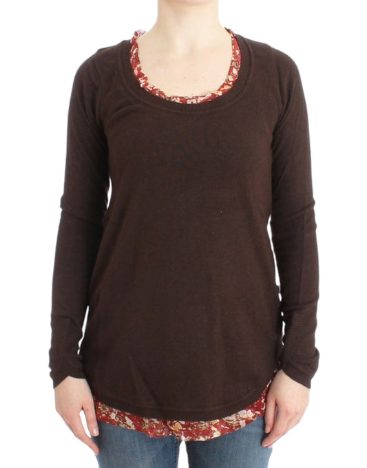 Cavalli Brauner Rundhalspullover