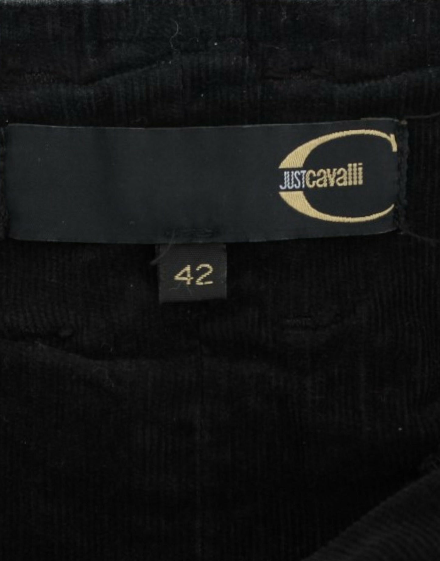 Cavalli – Schwarzer Bleistiftrock aus Cord