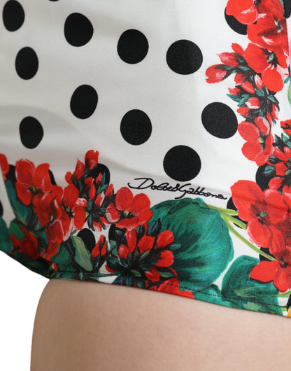 Dolce &amp; Gabbana Multicolor Floral Polka Dot Hot Pants Shorts