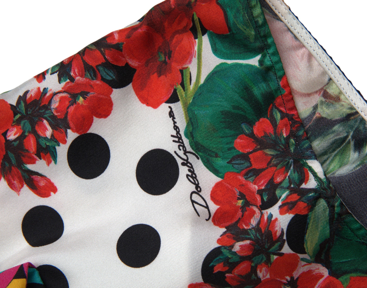 Dolce &amp; Gabbana Multicolor Floral Polka Dot Hot Pants Shorts