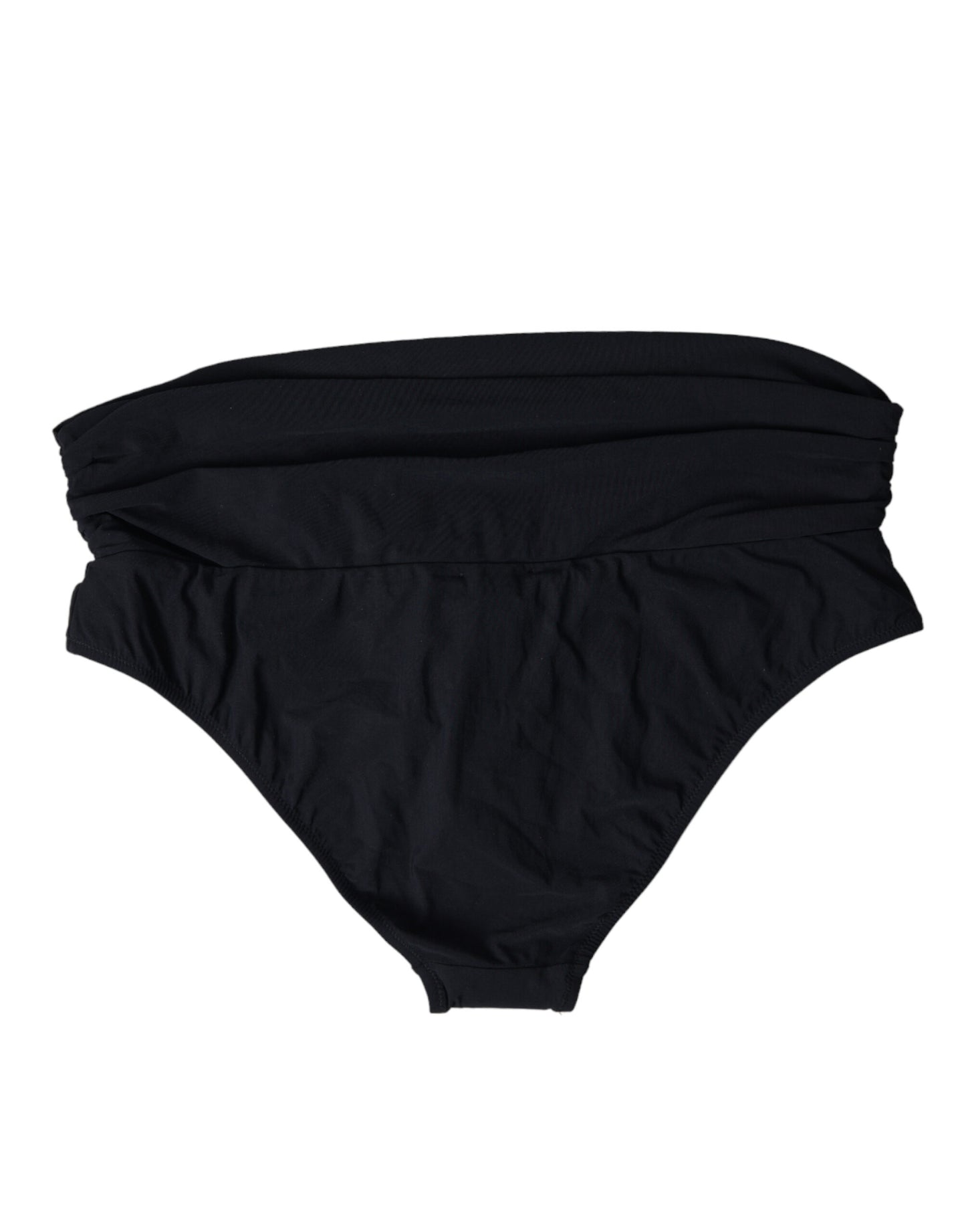 Dolce &amp; Gabbana Black Nylon Stretch Swimwear Slip Bottom Bikini