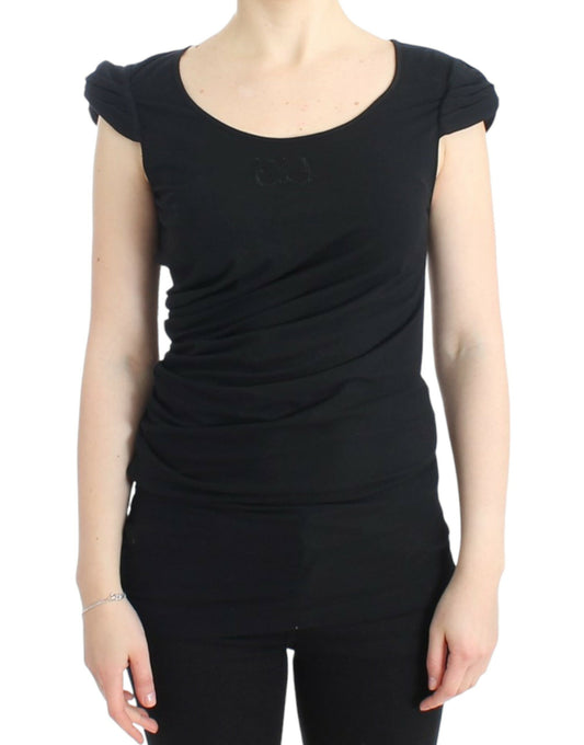 Cavalli Schwarzes Baumwolltop