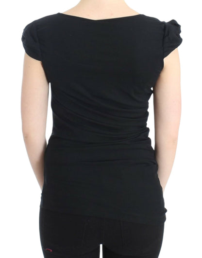 Cavalli Schwarzes Baumwolltop