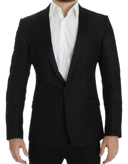 Dolce & Gabbana Black wool MARTINI slim blazer
