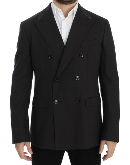 Dolce &amp; Gabbana – Brauner Slim-Fit-Blazer aus Wolle