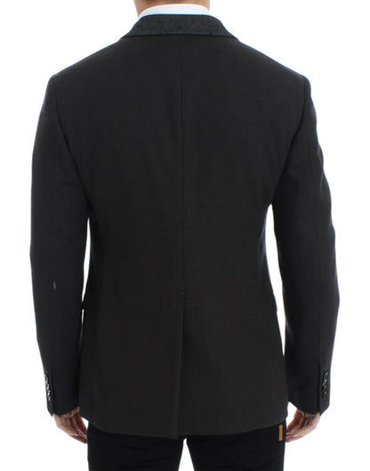 Dolce &amp; Gabbana – Brauner Slim-Fit-Blazer aus Wolle
