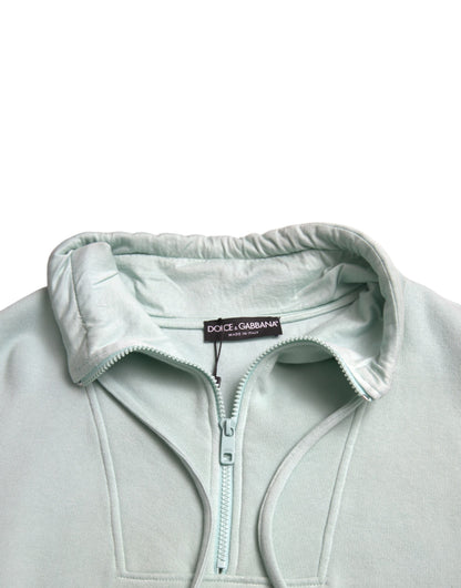 Dolce &amp; Gabbana Mintgrüner Pullover mit Baumwolltaschen