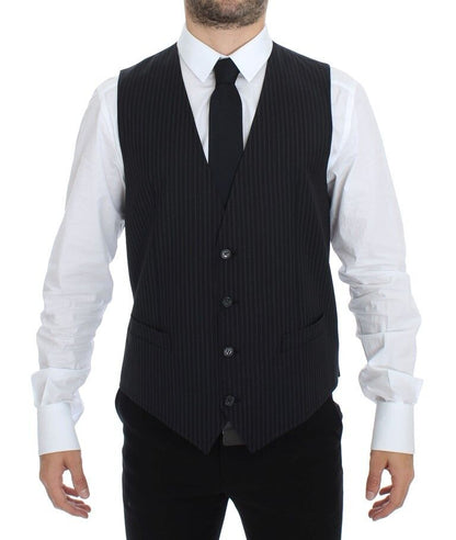 Dolce &amp; Gabbana – Graue Stretch-Weste für formelle Anlässe