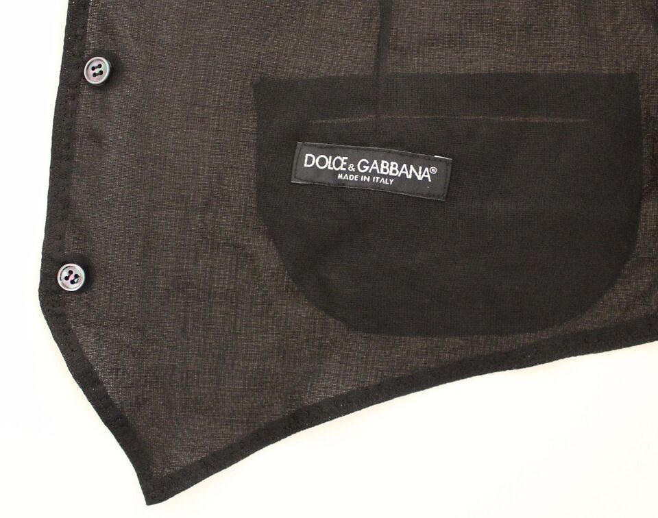Dolce &amp; Gabbana – Schwarze Weste aus Wolle für formelle Anlässe