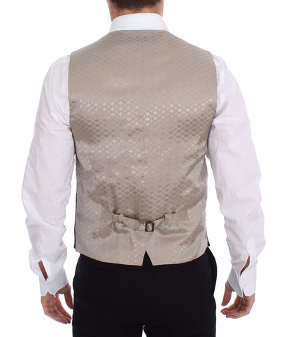Dolce &amp; Gabbana – Schwarze Anzugweste aus Baumwolle mit Blazer