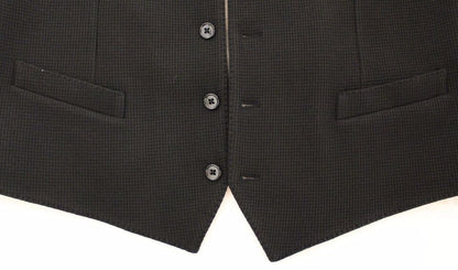 Dolce &amp; Gabbana – Schwarze Anzugweste aus Baumwolle mit Blazer