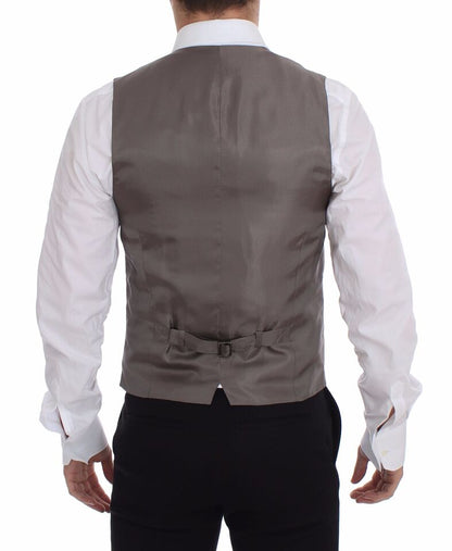 Dolce &amp; Gabbana Beige Baumwollkleid Weste Blazer Jacke