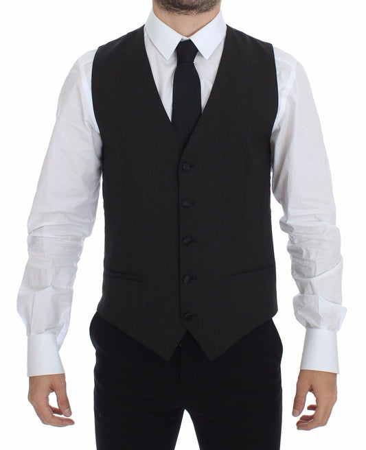 Dolce &amp; Gabbana – Grauer Blazer aus Stretchwolle