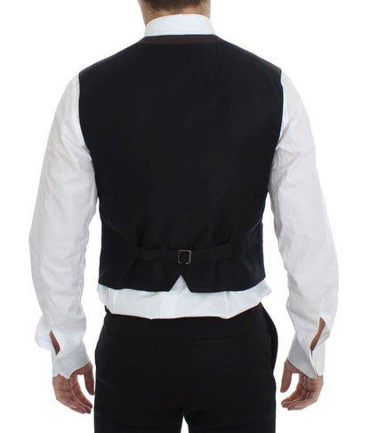 Dolce &amp; Gabbana – Weste aus brauner Baumwollmischung