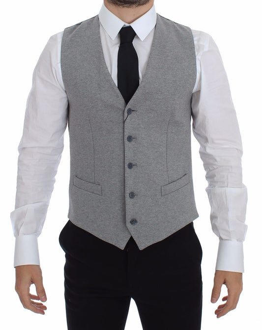 Dolce &amp; Gabbana Grauer Blazer aus Baumwollstretch