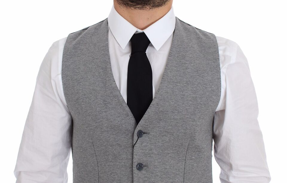Dolce &amp; Gabbana Grauer Blazer aus Baumwollstretch