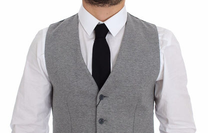 Dolce &amp; Gabbana Grauer Blazer aus Baumwollstretch