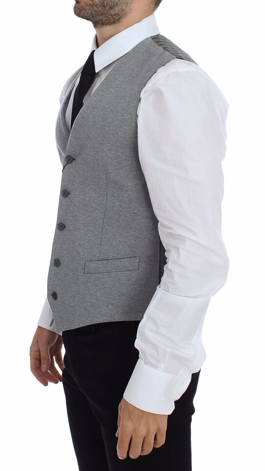 Dolce &amp; Gabbana Grauer Blazer aus Baumwollstretch
