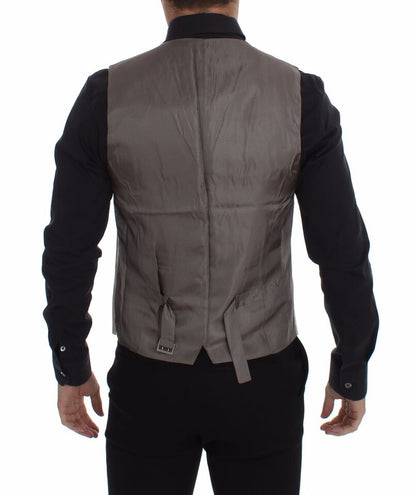 Dolce &amp; Gabbana Beige Baumwoll-Stretch-Westenblazer
