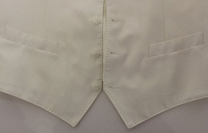 Dolce &amp; Gabbana – Blazer aus weißer Baumwoll-Seidenmischung