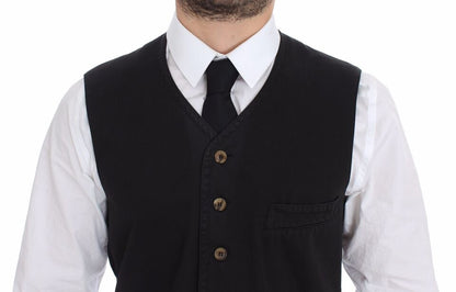 Dolce &amp; Gabbana – Schwarzer Blazer aus Baumwollviskose