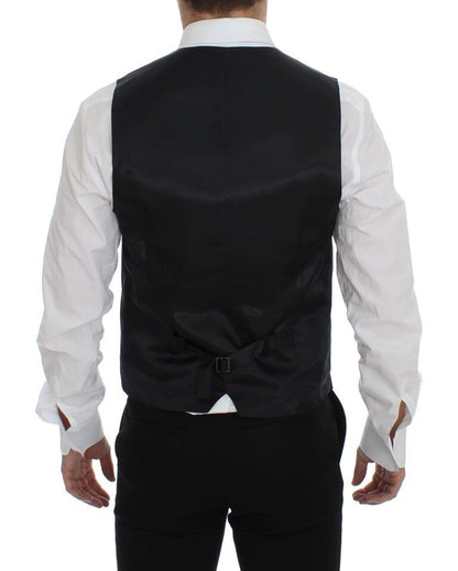 Dolce &amp; Gabbana Graue Woll-Seiden-Kleidweste Weste
