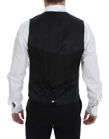 Dolce &amp; Gabbana Schwarze Weste aus Wolle für formelle Anlässe