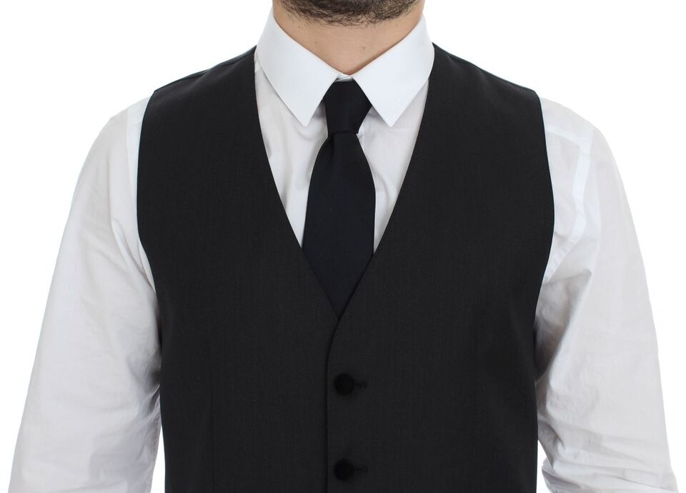 Dolce &amp; Gabbana Graue Weste aus Wolle für formelle Anlässe