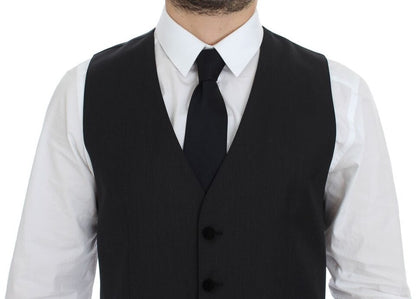 Dolce &amp; Gabbana Graue Weste aus Wolle für formelle Anlässe
