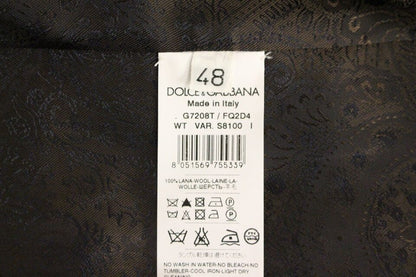 Dolce &amp; Gabbana – Braun karierte einreihige Strickjacke aus Wolle