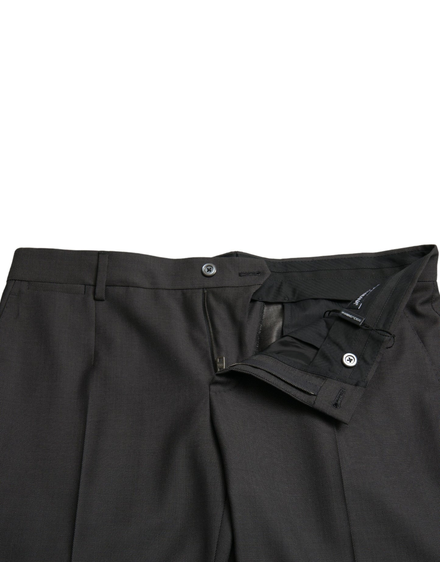 Dolce &amp; Gabbana Dark Gray Stretch Slim Formal Pants