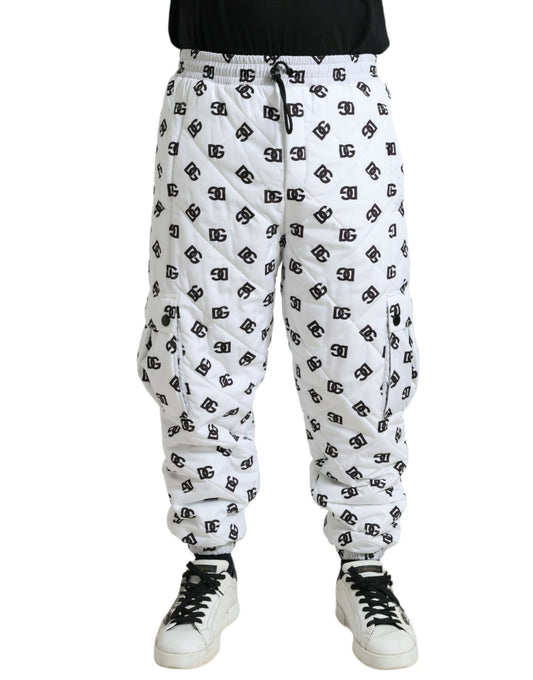 Dolce &amp; Gabbana Weiße Jogginghose mit Logo-DG-Print für Herren