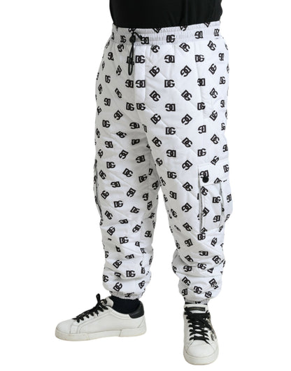 Dolce &amp; Gabbana Weiße Jogginghose mit Logo-DG-Print für Herren
