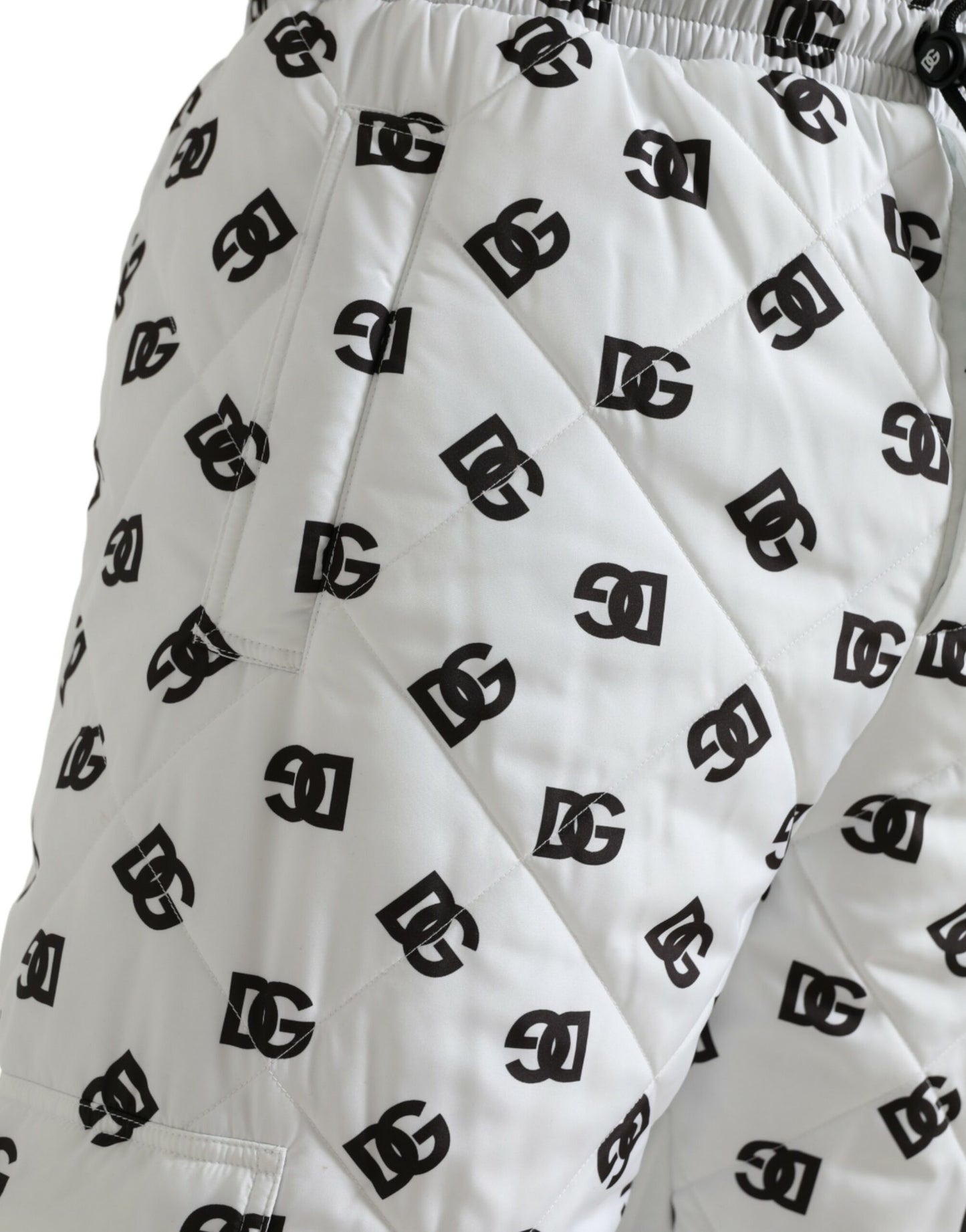 Dolce &amp; Gabbana Weiße Jogginghose mit Logo-DG-Print für Herren