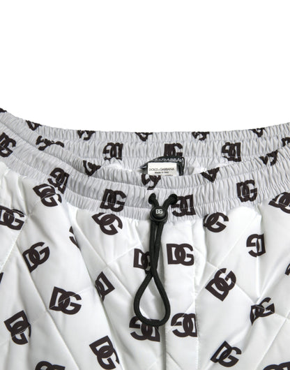 Dolce &amp; Gabbana Weiße Jogginghose mit Logo-DG-Print für Herren