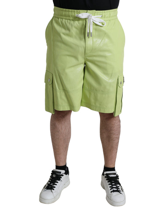 Dolce &amp; Gabbana Hellgrüne Cargo-Bermudashorts aus Baumwolle für Herren