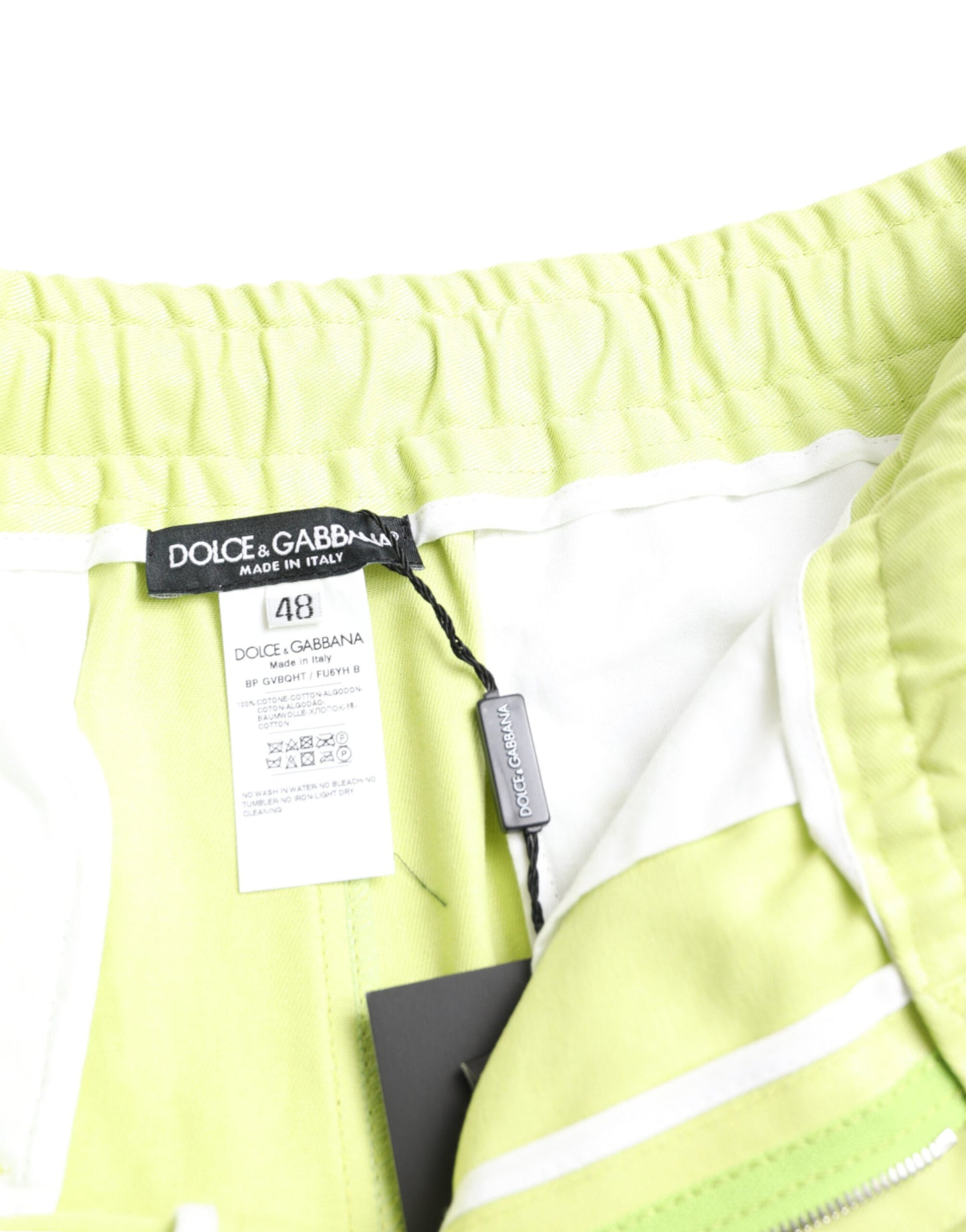 Dolce &amp; Gabbana Hellgrüne Cargo-Bermudashorts aus Baumwolle für Herren