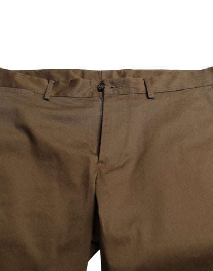 Dolce &amp; Gabbana – Braune Bermudashorts aus Baumwollstretch für Herren